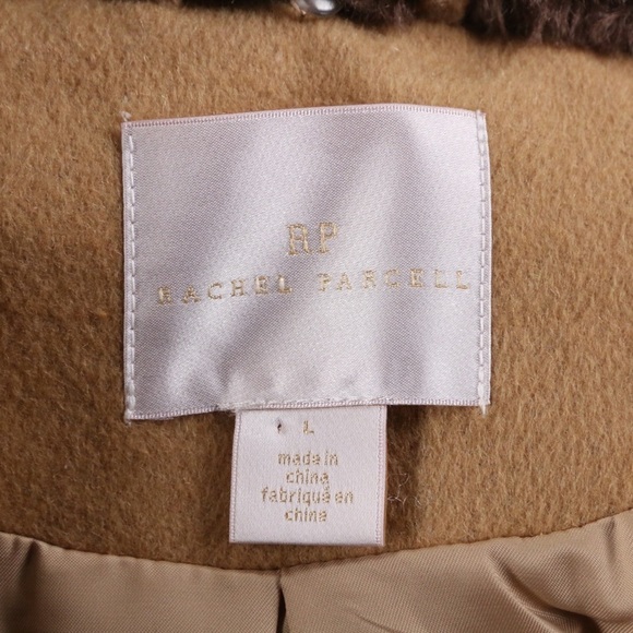 Rachel Parcell Double Breasted Plaid Jacket NWT Tan Iced Coffee Plaid - Picture 8 of 10